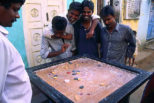 Young Men Playing Board Game, Chennai